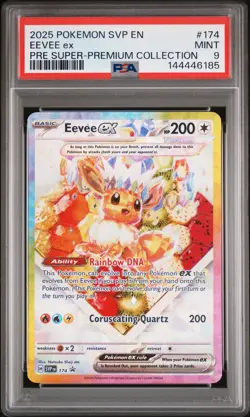 2025 POKEMON SVP PROMO SUPER-PREMIUM COLLECTION #174 EEVEE EX PSA 9 - Image 1