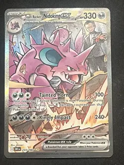 Pokemon TCG Team Rockets Nidoking EX 233/182 Destined Rivals SIR - Image 1