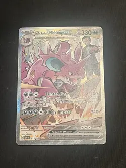 Pokemon TCG Team Rockets Nidoking EX 233/182 Destined Rivals SIR - Image 2