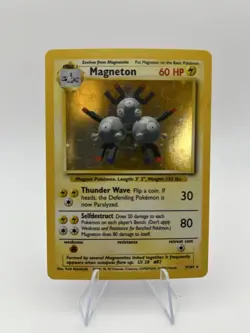 Pokemon Magneton Base Set Holo Rare 9/102 Stage 1 Keiji Kinebuchi 60 HP - Image 1