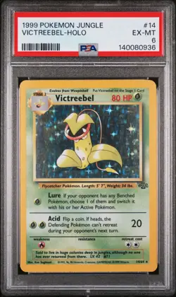 1999 POKEMON JUNGLE #14 VICTREEBEL-HOLO PSA 6 - Image 1