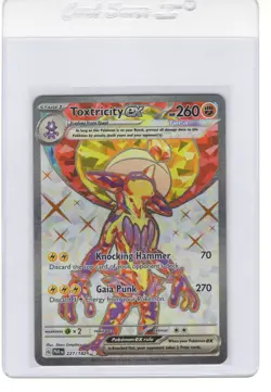 2023 Pokemon TCG S&V: Paradox Rift Toxtricity ex Full Art Ultra Rare 227/182 - Image 1
