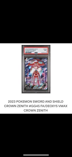 2023 POKEMON SWSH FA/DEOXYS VMAXCROWN ZENITHPSA#GG45MINT9 - Image 2