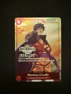 Monkey D Luffy 001 Offline Regional 2024 Finalist One Piece Promo P-001 🔥! - Image 1