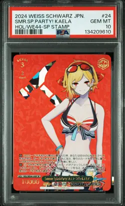 2024 WEISS SCHWARZ JPN SP STAMP #24 SUMMER SPLASH PARTY! KAELA KOVALSKIA PSA 10 - Image 1