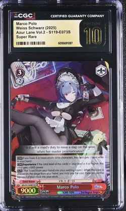 Weiss Schwarz GRADED 2025 Marco Polo S119-E073S Azur Lane SR PRISTINE 10 ENG - Image 1