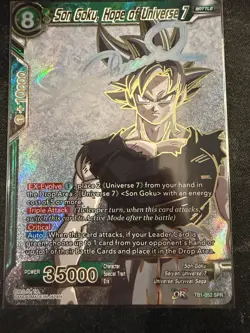 Dragon Ball Super CCG - Son Goku, Hope of Universe 7 SPR Signature Card - Image 1