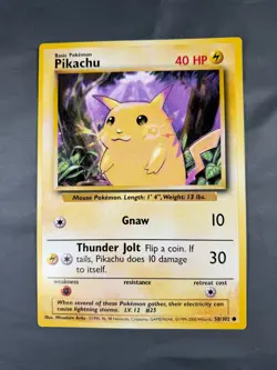 Jumbo Pokemon Card Pikachu 58/102 NOT FOR PLAY USE Promo Giant Big Oversize - Image 2