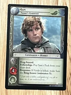 Awesome Lord Of The Rings LOTR TCG Card Sam Frodo’s Gardener 4R315 NM - Image 1