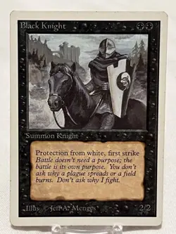 Black Knight - Unlimited Edition ~MP~ Magic The Gathering MTG - Image 1