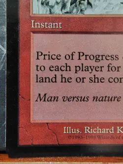 Price of Progress x1 - MTG Exodus - Moderately Played - Image 4