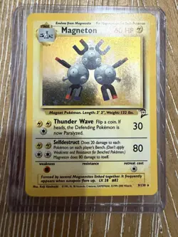 Pokemon Base Set 2 Magneton Holo #9/130 NM - Image 1