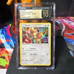 Eevee 48/68 Holo Rare -CGC PRISTINE 10 - Hidden Fates - Pokemon TCG 2019 - Image 1