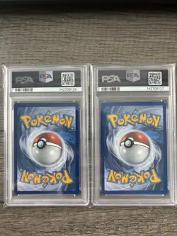 Pokemon Team Aqua Kyogre ex 6/34 and Team Magma Groudon Ex 15/34 PSA 7 NM - Image 2