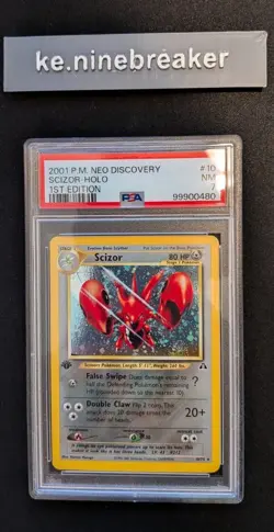 2001 Pokemon Neo Discovery Scizor Holo 10/75 1st Ed PSA 6 EX-MT WOTC - Image 1