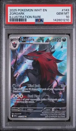 Pokemon Zoroark Sv: White Flare 143/086 Illustration Rare Holo Stage 1 PSA 10 - Image 1