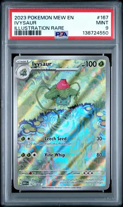 2023 POKEMON MEW EN-151 ILLUSTRATION RARE #167 IVYSAUR PSA 9 - Image 1
