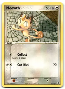 Pokemon FireRed & LeafGreen Meowth #069/112 Common Lightly played - Image 1