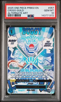 2025 ONE PIECE PREMIUM BOOSTER ALTERNATE ART #057 CROSS GUILD PSA 10 - Image 1
