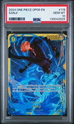 2024 ONE PIECE OP06-WINGS OF THE CAPTAIN #119 SANJI PSA 10 - Image 1