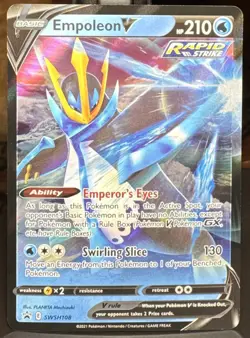 Pokemon TCG Empoleon V SWSH108 SWSH: Sword & Shield Black Star Promo Holo Card - Image 1