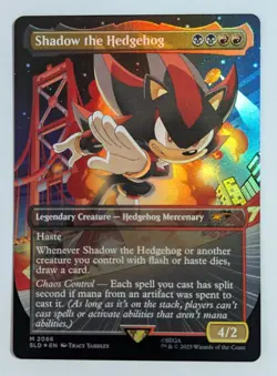 Shadow the Hedgehog (Rainbow FOIL) 2086 NM Near Mint SLD Secret Lair Magic MTG - Image 1