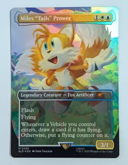 Miles "Tails" Prower (Rainbow FOIL) 2085 NM Near Mint SLD Secret Lair Magic MTG - Image 1