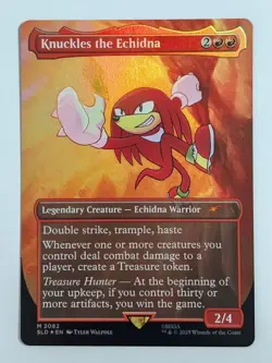 Knuckles the Echidna (Rainbow FOIL) 2082 NM Near Mint SLD Secret Lair Magic MTG - Image 1
