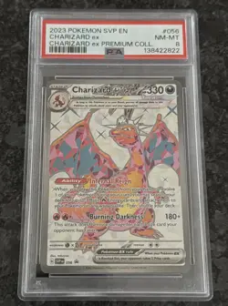 2023 POKEMON SVP EN-SV BLACK STAR PROMO 056 CHARIZARD ex PREMIUM COLL PSA 8 MINT - Image 1