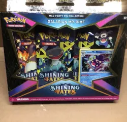 Pokemon TCG: Shining Fates Mad Party Pin Collections Galarian Mr. Rime - New - Image 1