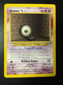 2002 Pokemon - Unown [Q] #59/105 - Neo Destiny Unlimited - Regular - NM - Image 1