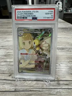 2025 POKEMON JTG EN-JOURNEY TOGETHER ILLUSTRATION RARE LILLIE'S RIBOMBEE PSA 10 - Image 1