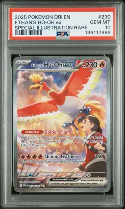 PSA 10 Ethan’s Ho-Oh Ex #230 Special Illustration Rare Destined Rivals Pokemon - Image 1
