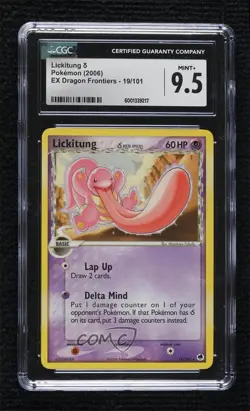 Lickitung Pokemon EX Dragon Frontiers CGC 9.5 Mint+ 2006 - Image 1