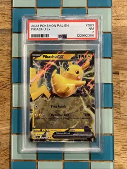 GRADED PSA 7 2023 Pokemon PAL EN Pikachu ex #063 - Image 1