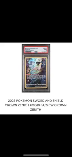 2023 POKEMON SWSH FA/MEWCROWN ZENITHPSA#GG10MINT9142552136 - Image 2