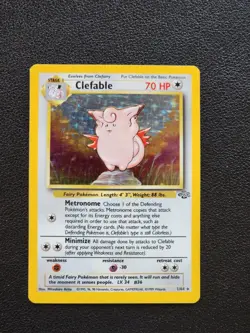 Clefable Holo Rare Jungle Unlimited 1/64 Moderately Played Pokemon - Image 1