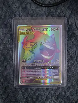Pokemon Gengar & Mimikyu GX TAG TEAM Full Art Secret Rare Holo 186/181 - Image 1