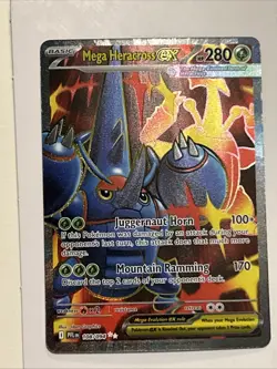 Mega Heracross ex 108/094 Ultra Rare Phantasmal Flames PFL Pokemon TCG NM - Image 1