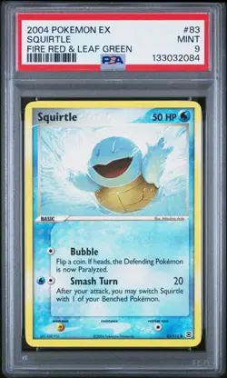 SQUIRTLE 2004 POKEMON FIRE RED & LEAF GREEN 83/112 GRADED PSA 9 MINT - Image 1
