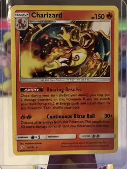 Pokemon TCG Charizard Sun & Moon - Team Up 14/181 Regular Rare MP - Image 1