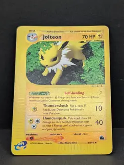 Jolteon 13/144 Skyridge Reverse Holo Rare Pokemon TCG Nintendo MP+ - Image 3