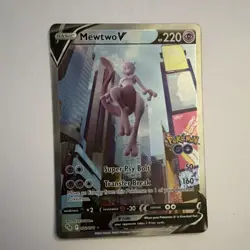 Pokemon TCG Mewtwo V Full Art Ultra Rare Foil 072/078 Pokemon GO 220 HP Psychic - Image 2