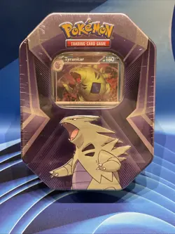 Pokemon TCG Tyranitar Triple Whammy Collectors Tin New/Sealed 3 Booster Packs - Image 1