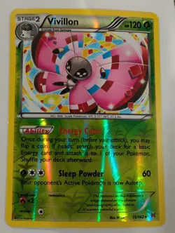 Vivillon 15/162 - XY Breakthrough Pokemon Reverse Holo Foil Rare Nice! - Image 1