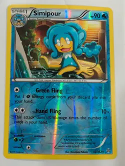 Simipour 42/162 - XY Breakthrough Reverse Pokemon Holo Foil Rare Nice! - Image 1