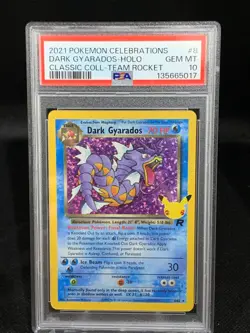 PSA 10 Dark Gyarados 8/82 25th Anniversary Celebrations Pokemon - Image 1