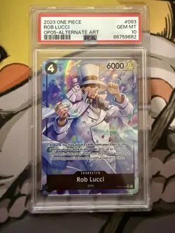 2023 One Piece Awakening Of The New Era Rob Lucci Alt Art OP05-093 PSA 10 - Image 1