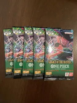 One Piece Legacy Of The Master OP-12 Five 5 Booster Packs Lot English A - Image 1