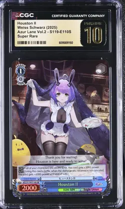 Weiss Schwarz GRADED 2025 Houston II S119-E110S Azur Lane 2 SR PRISTINE 10 ENG - Image 1